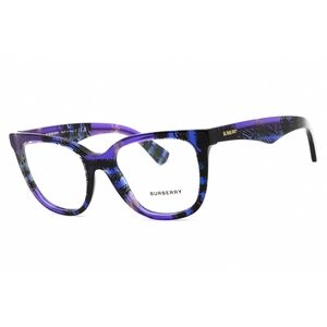 NWT Burberry 0BE2415 Checkered Violet Rectangle 51mm Eyeglasses